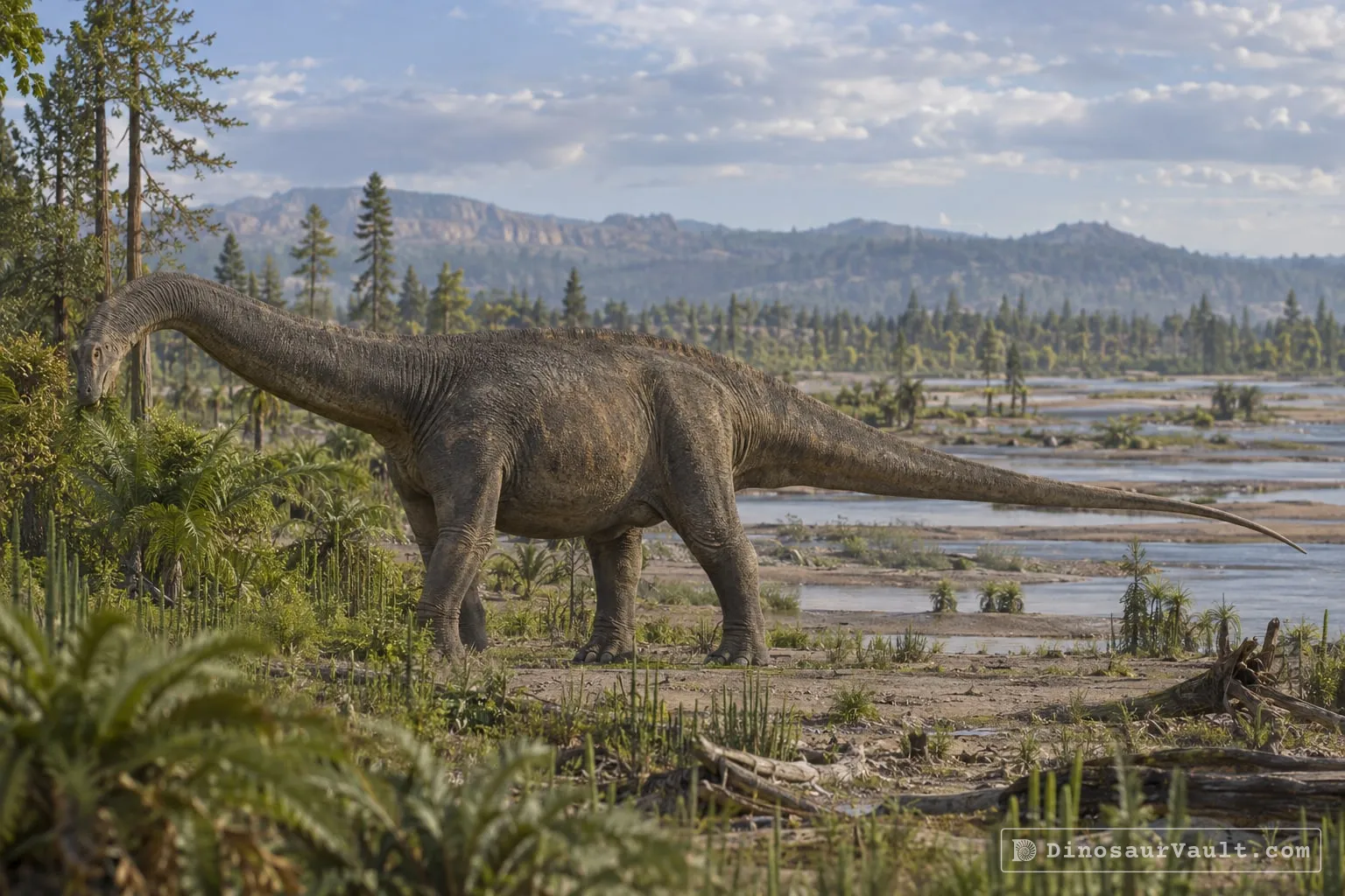 Apatosaurus in its habitat