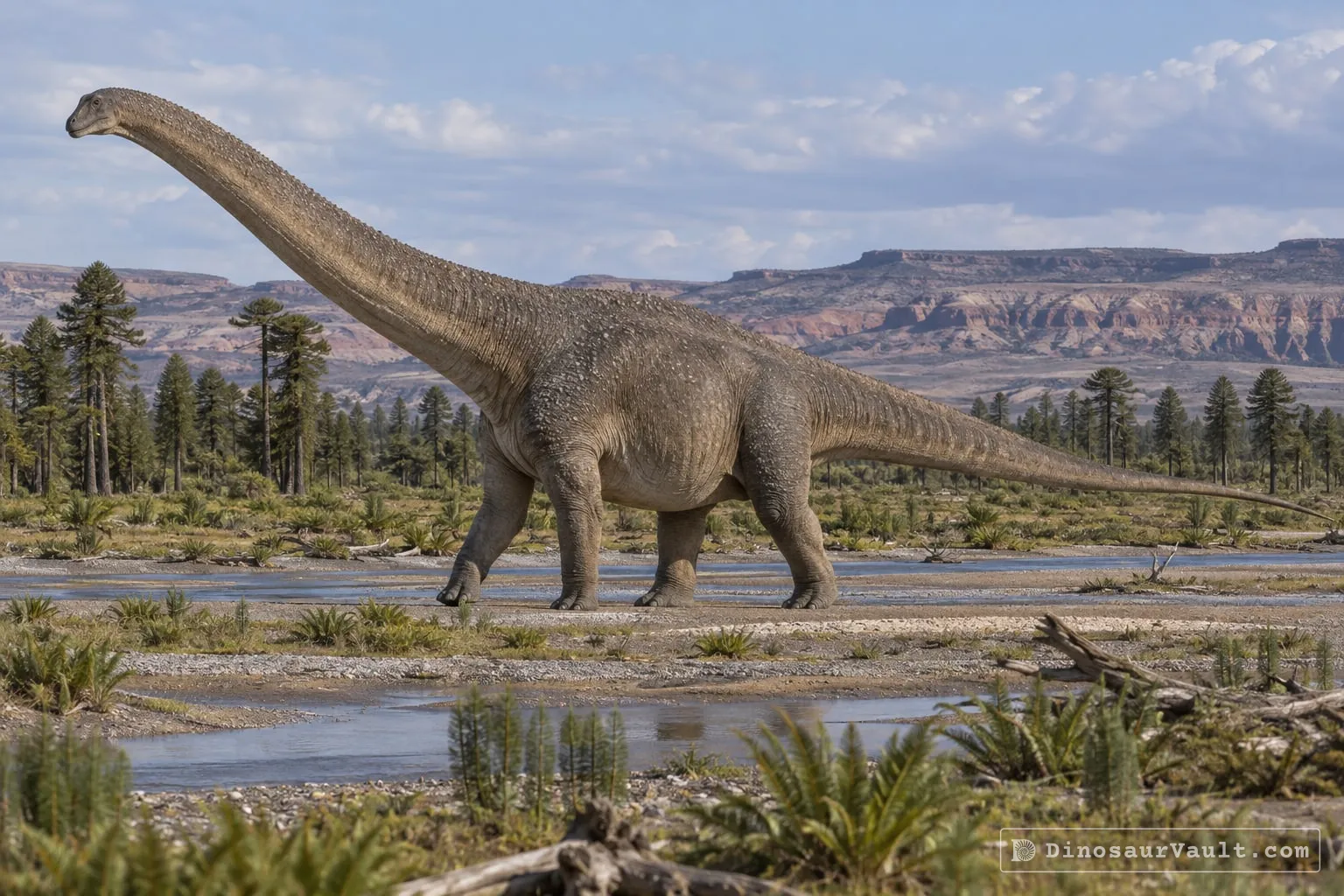 Argentinosaurus in its habitat