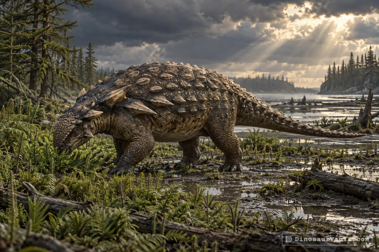 Borealopelta in its habitat