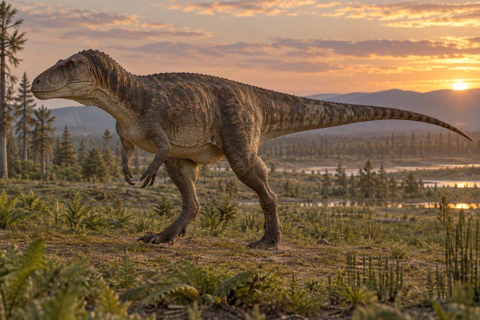 Chilantaisaurus in its habitat