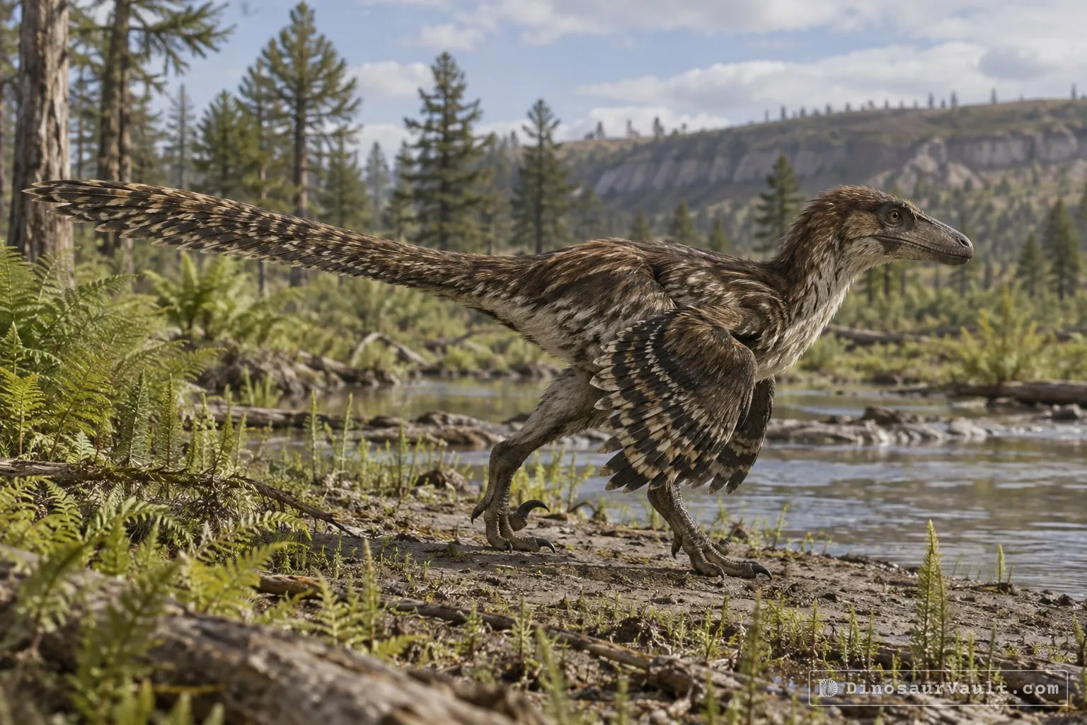 Deinonychus in its habitat