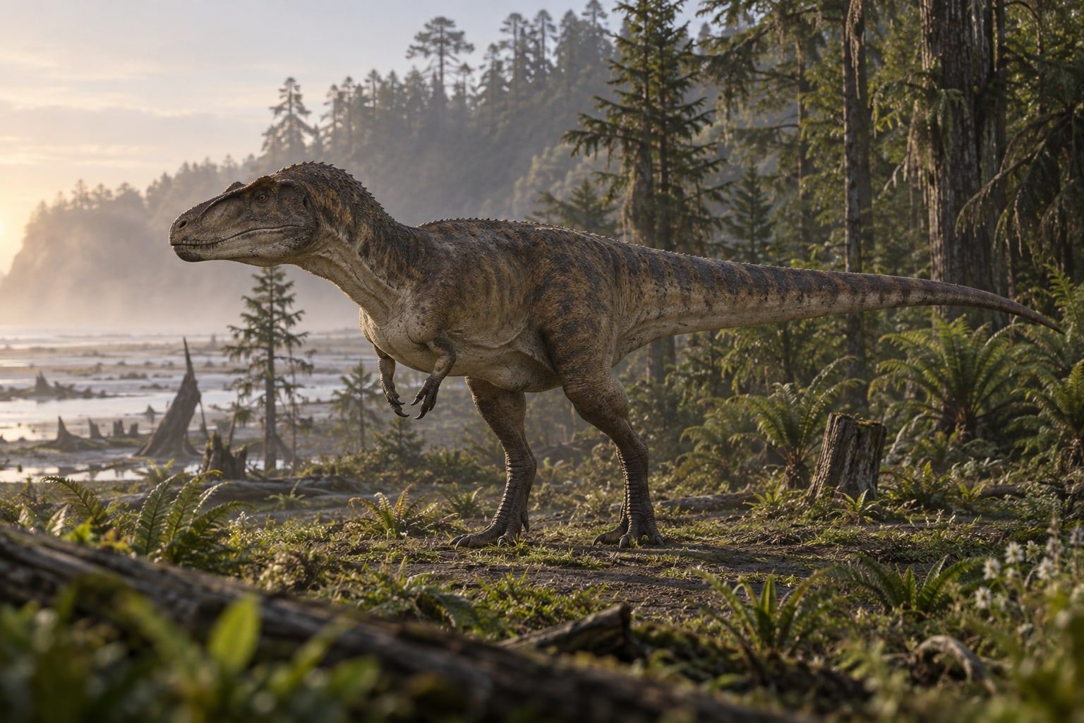 Dryptosaurus in its habitat