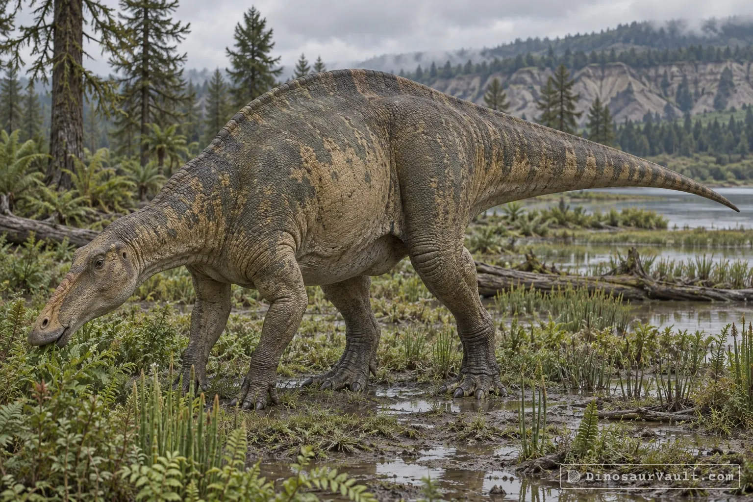 Edmontosaurus in its habitat