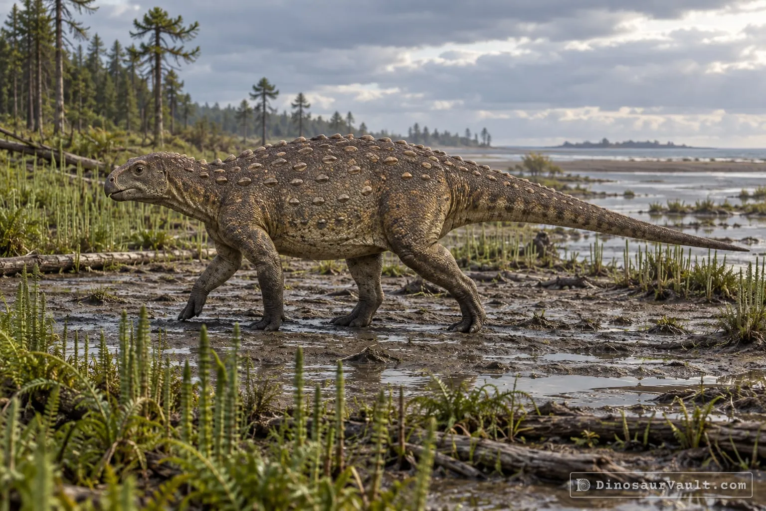 Emausaurus in its habitat