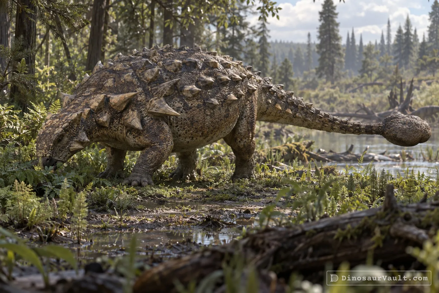 Euoplocephalus in its habitat