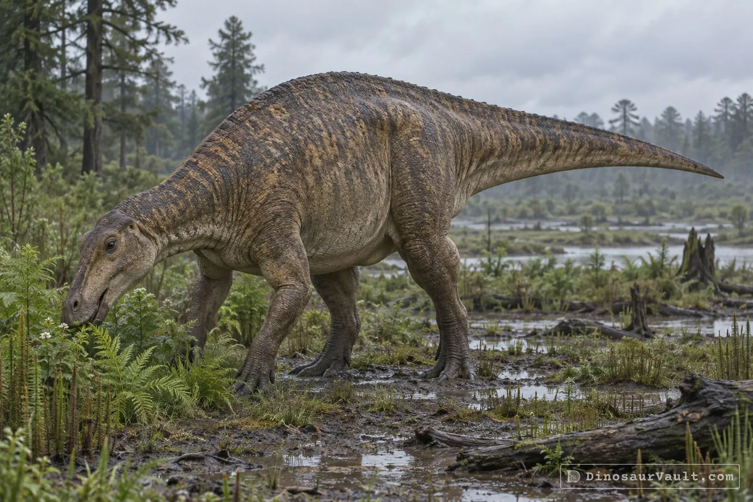 Hadrosaurus in its habitat