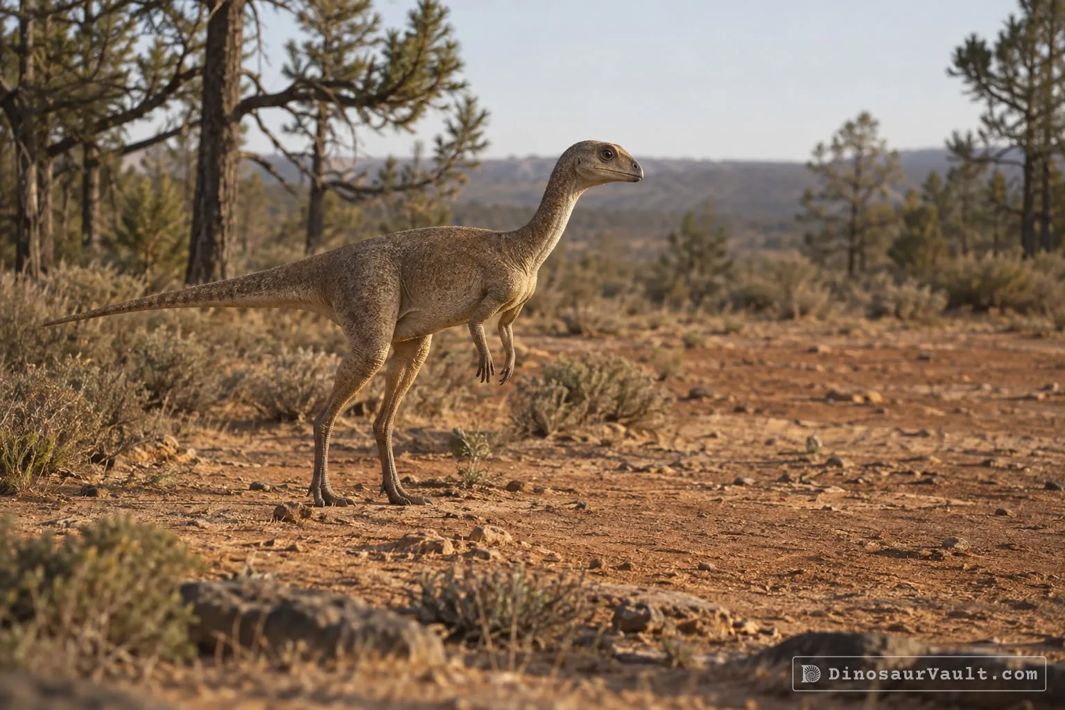 Lesothosaurus in its habitat