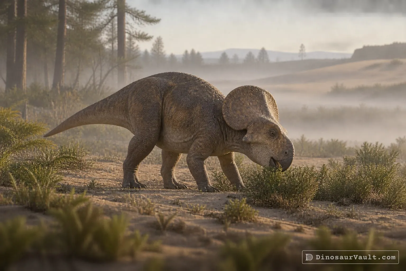 Protoceratops in its habitat