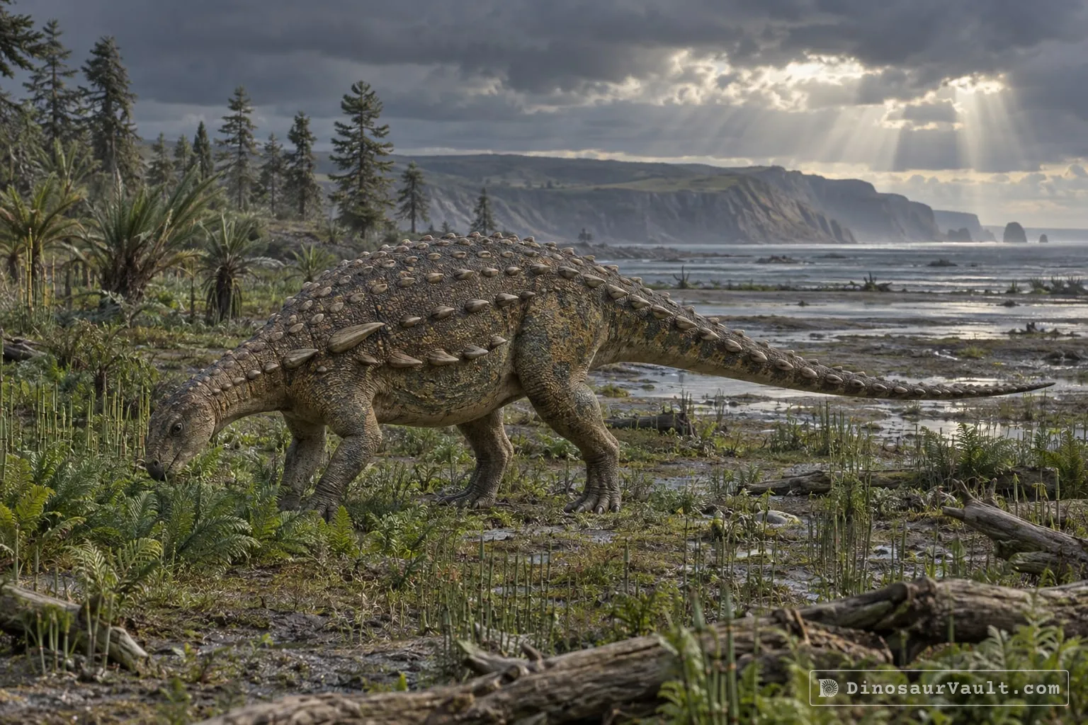 Scelidosaurus in its habitat