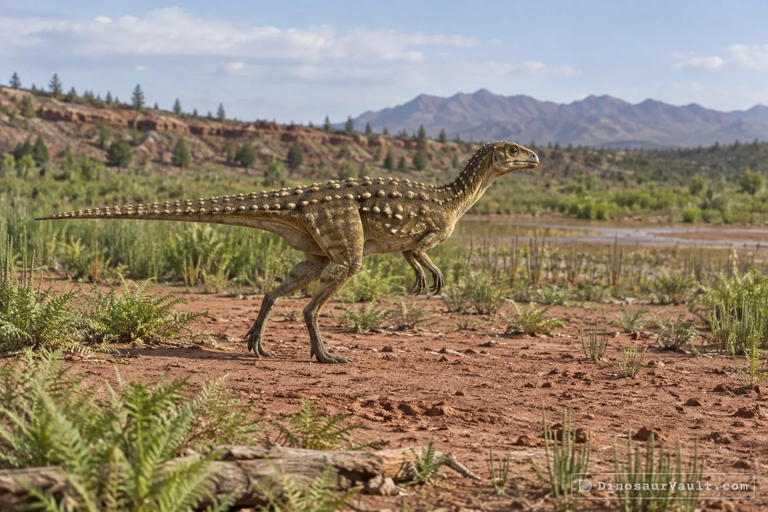 Scutellosaurus in its habitat