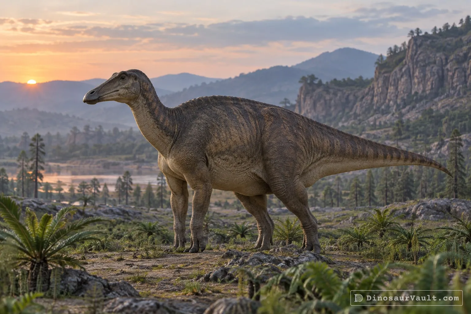 Shantungosaurus in its habitat