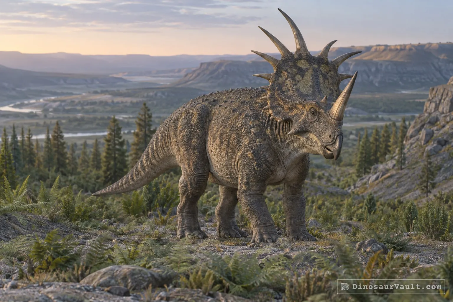 Styracosaurus in its habitat