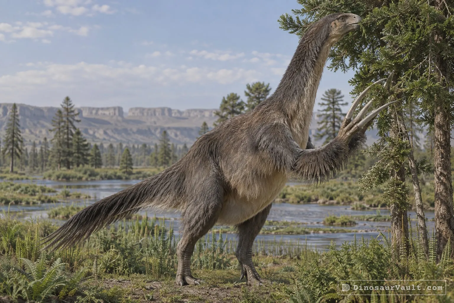 Therizinosaurus in its habitat