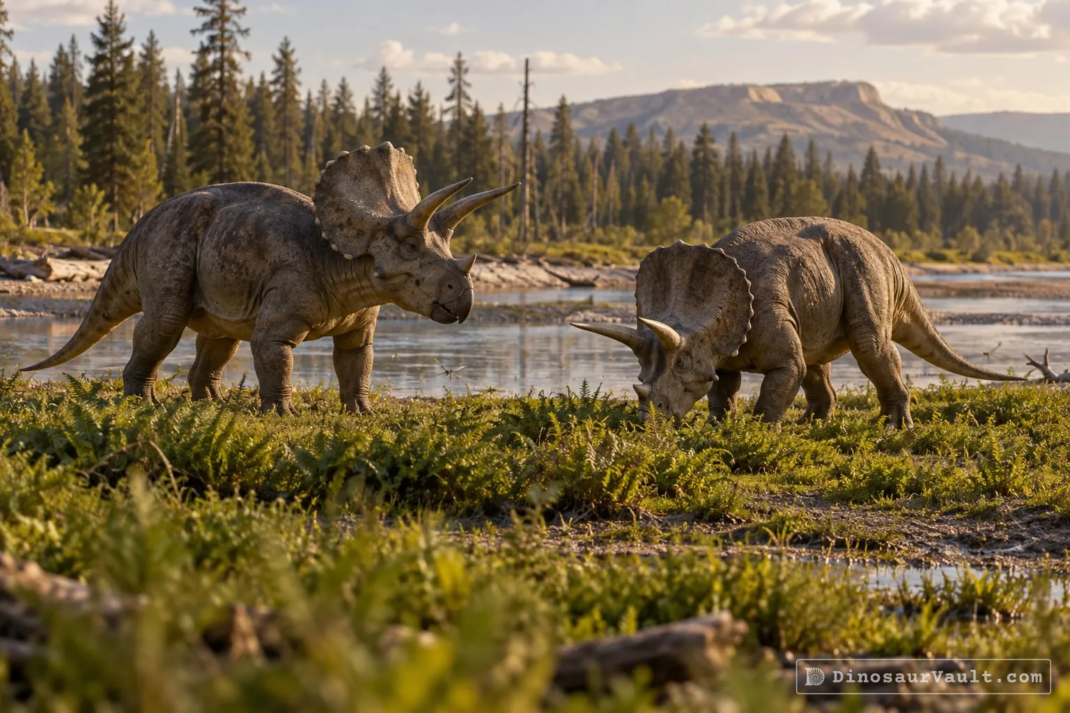 Triceratops in its habitat