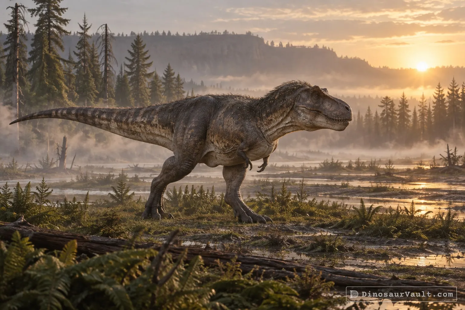 Tyrannosaurus rex in its habitat