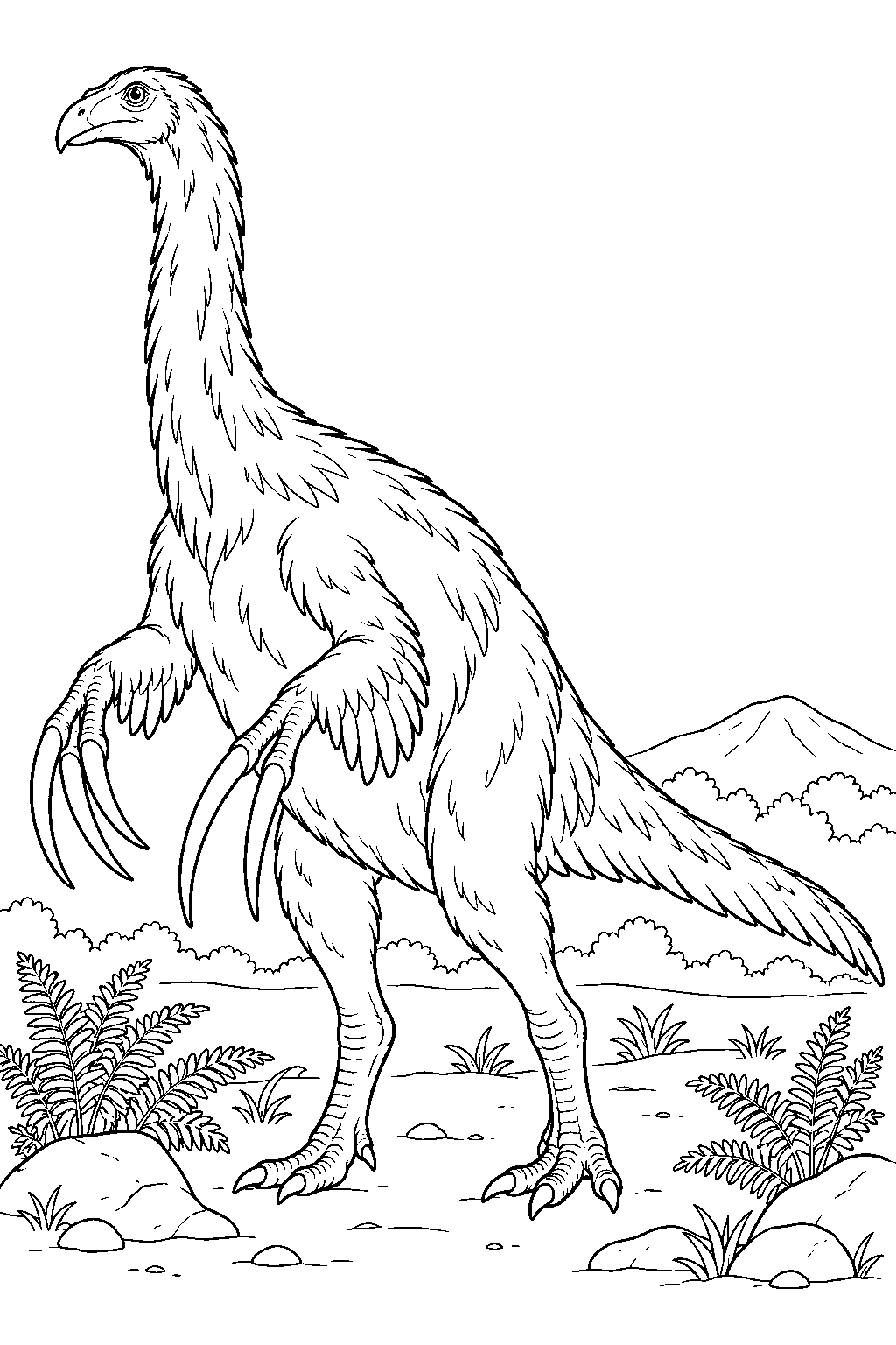 Therizinosaurus coloring page